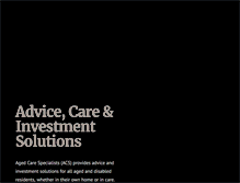 Tablet Screenshot of agedcarespecialists.com